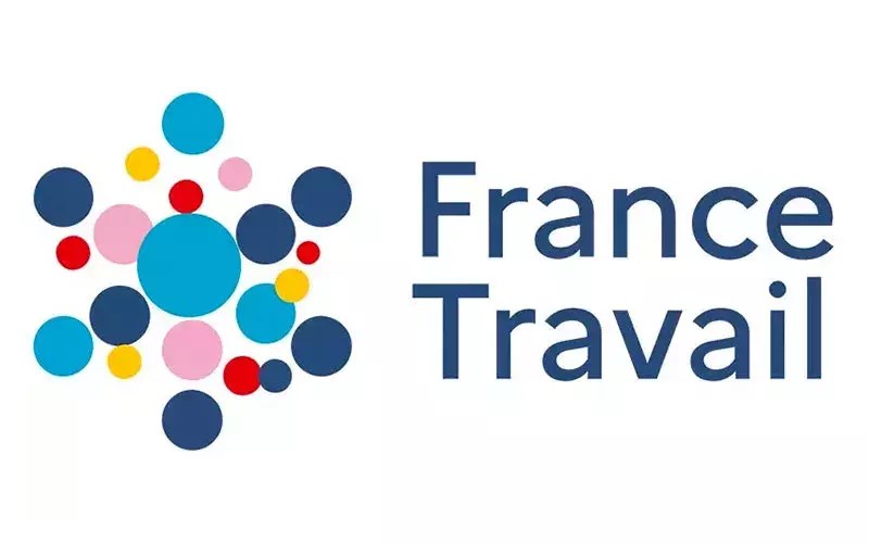 Logo de France Travail, composé de cercles de différentes tailles et couleurs.