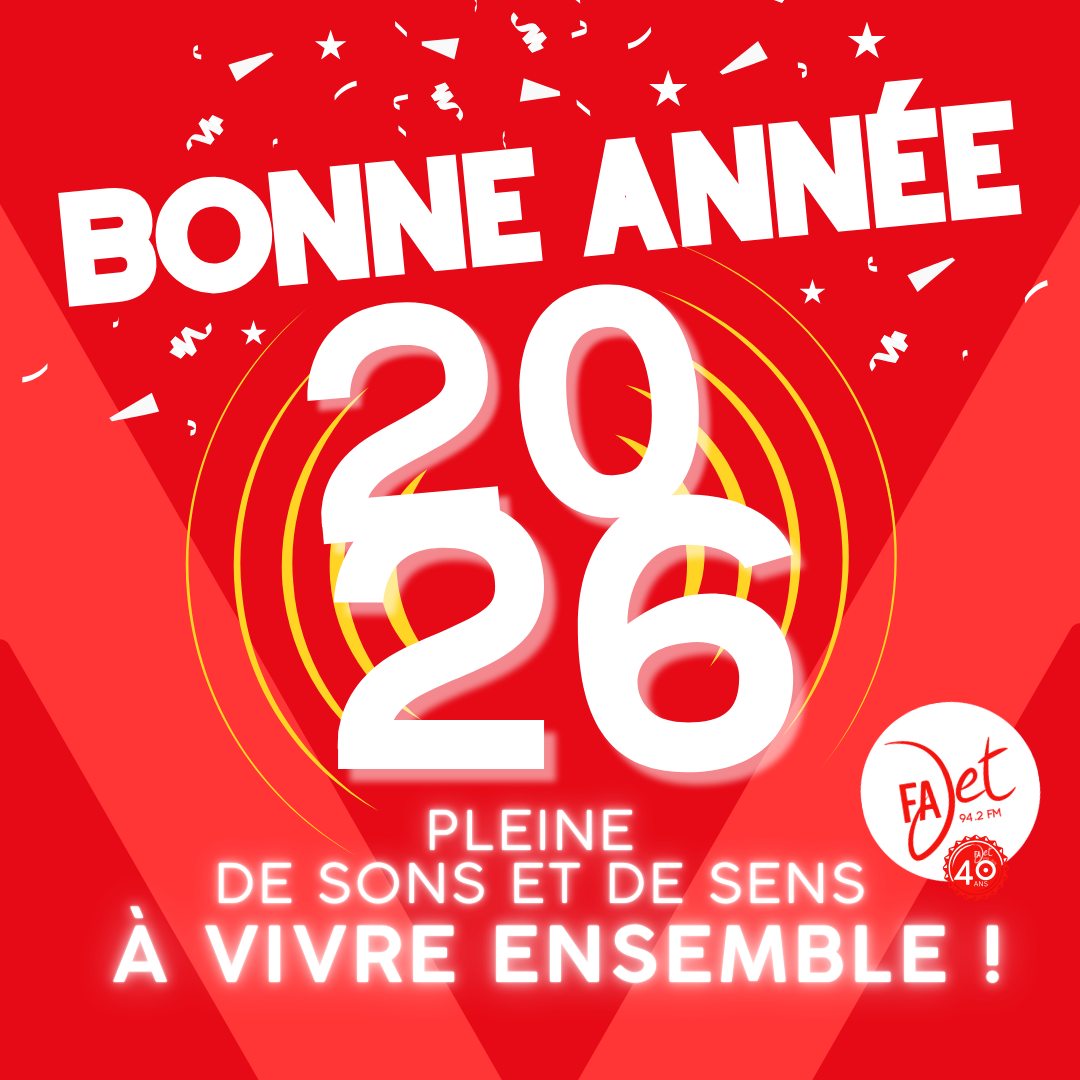 Peut être une image de texte qui dit ’BONNE ANNÉE 28 et PLEINE EA EAet 942PM DE SONS ET DE SENS À VIVRE ENSEMBLE!’